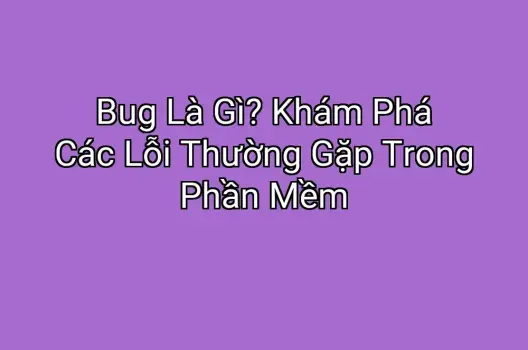Bug Là Gì? Khám Phá Các Lỗi Thường Gặp Trong Phần Mềm