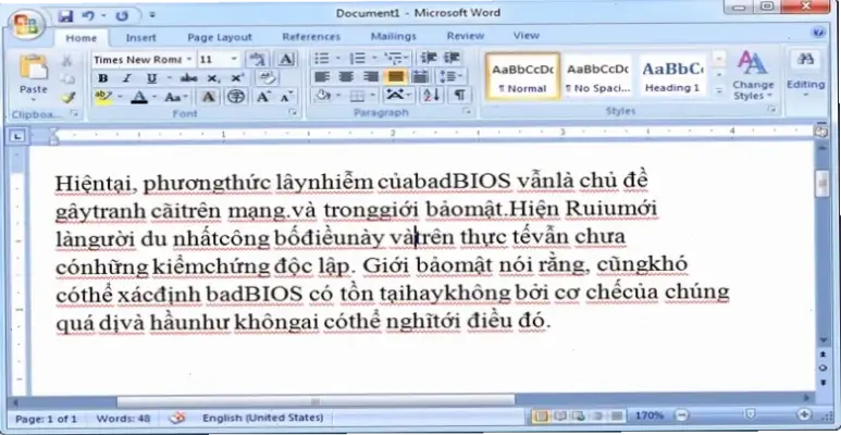 Cách dễ dàng sửa lỗi văn bản bị dính chữ ngay!