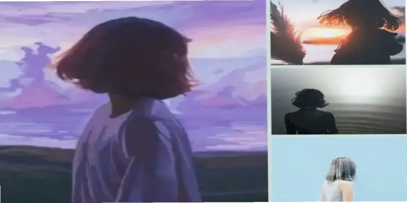 Hình Ảnh Độc Nhất: Cô Gái Tóc Ngắn Buồn Quay Lưng, Hấp Dẫn Và Thôi Thúc Khám Phá!