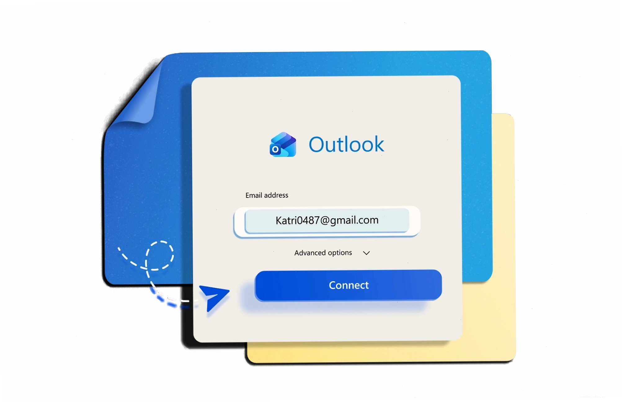Ảnh chụp màn hình địa chỉ email trên trang đăng nhập Outlook