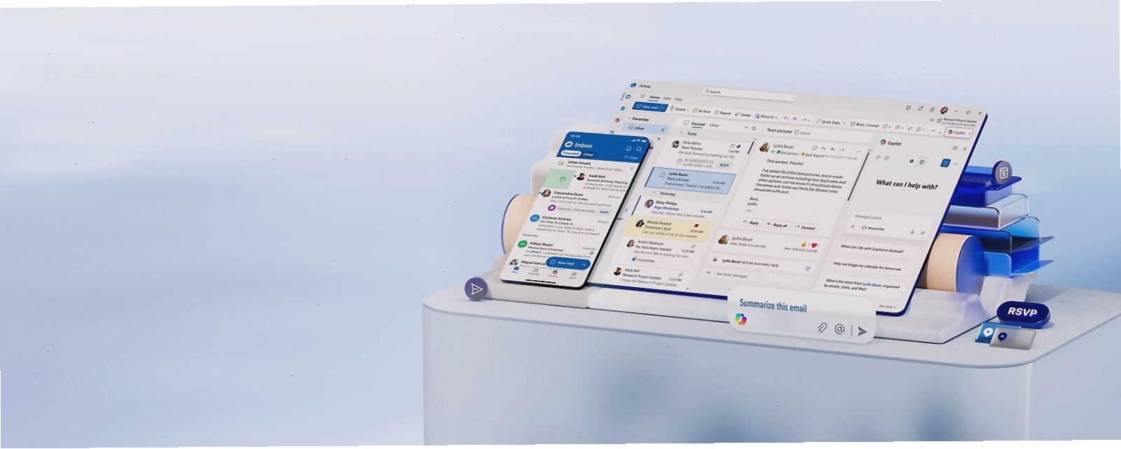 Ảnh chụp màn hình giao diện Microsoft Outlook trên máy tính để bàn