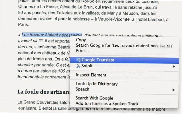 Ảnh chụp màn hình tính năng dịch văn bản qua máy ảnh của Google Dịch