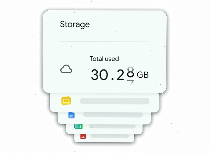 Ảnh minh hoạ đã sử dụng 30 GB bộ nhớ trong Google Workspace