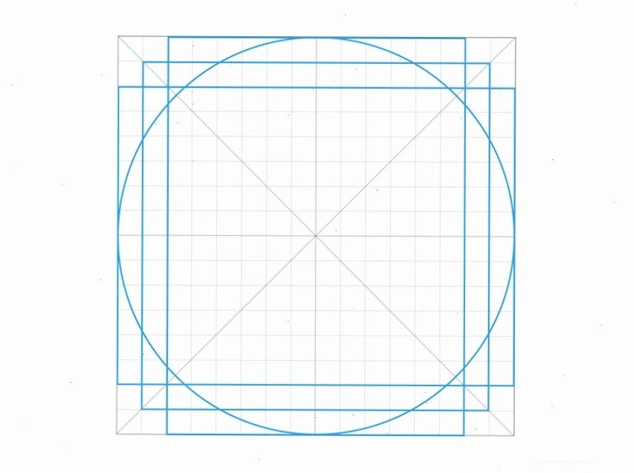 Ant Design's grid and key contour lines