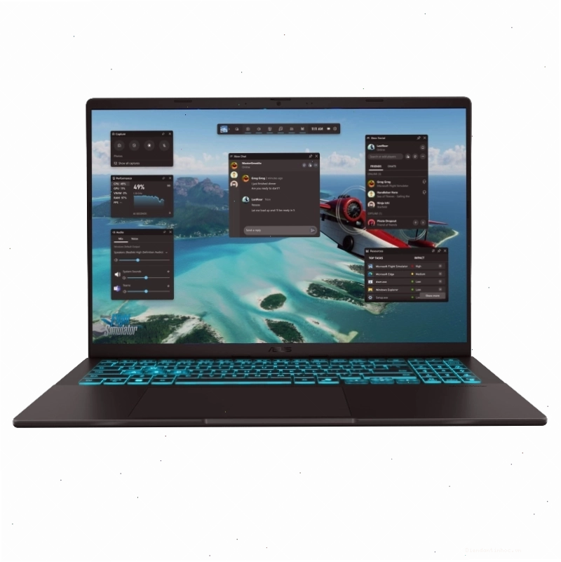 ASUS Gaming V16 V3607 với thiết kế Matte Black ấn tượng