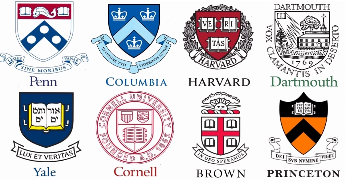 Bản đồ hiển thị vị trí của 8 trường Ivy League