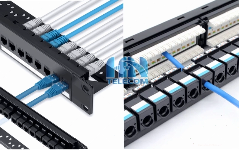 Bảng cắm dây mạng Patch Panel với nhiều cổng kết nối