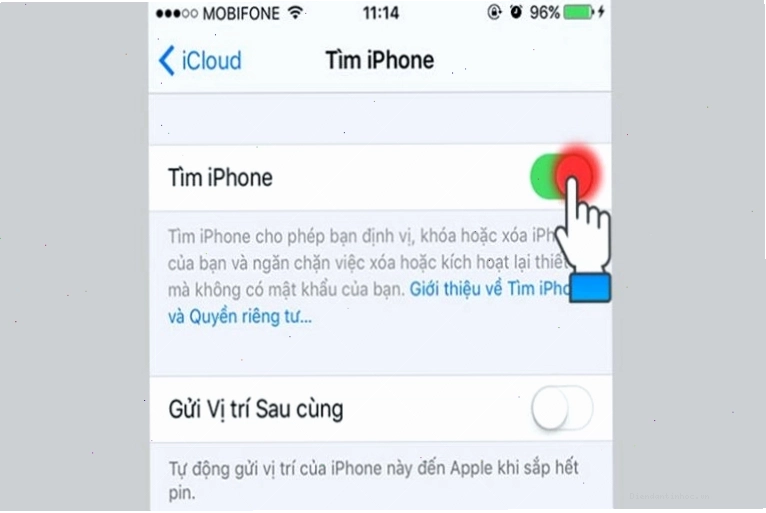 Bật chức năng Tìm iPhone để bảo vệ thiết bị