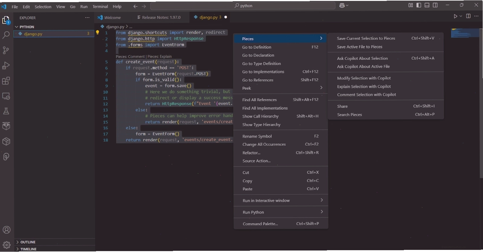 Biểu đồ so sánh hiệu năng của các Python web frameworks