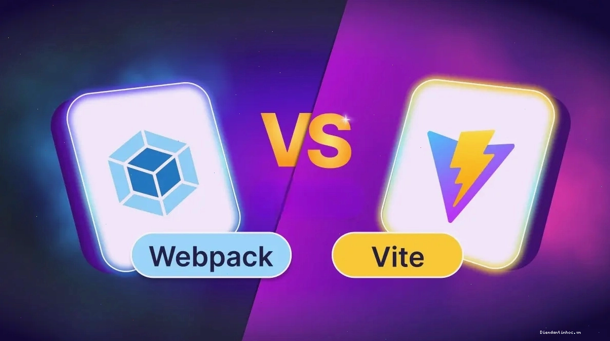 Biểu đồ so sánh hiệu suất giữa Webpack và Vite