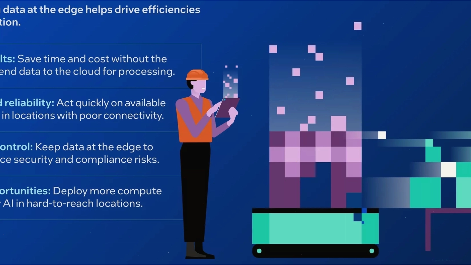 Biểu đồ trực quan về các lợi ích của Edge Computing