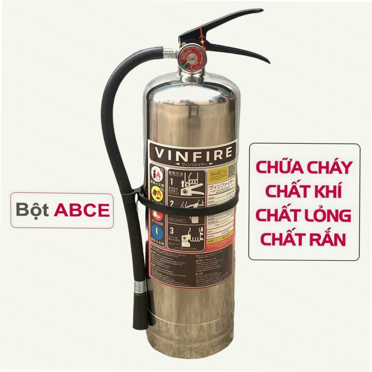 Bình Chữa Cháy Bột ABC 4kg tiêu chuẩn Nhật Bản