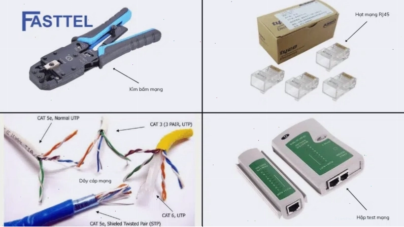 Bộ dụng cụ bấm dây mạng chuẩn B