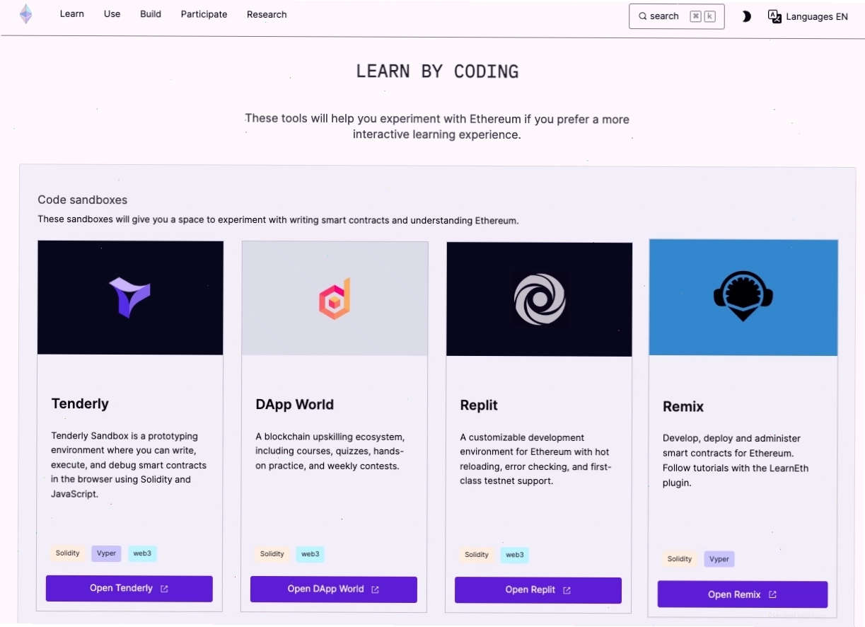 Các công cụ phát triển Smart Contract như Tenderly, Remix, DApp World