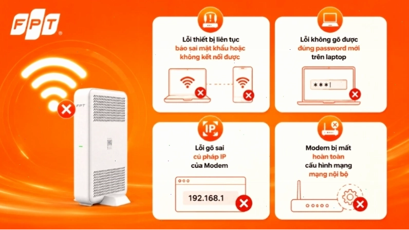 Các lỗi thường gặp sau khi đổi mật khẩu WiFi