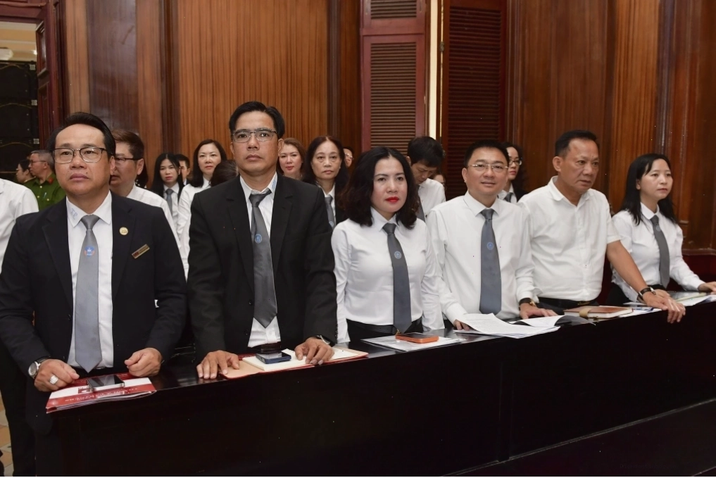 Các luật sư tại phiên tòa ở TP HCM, tháng 4/2026