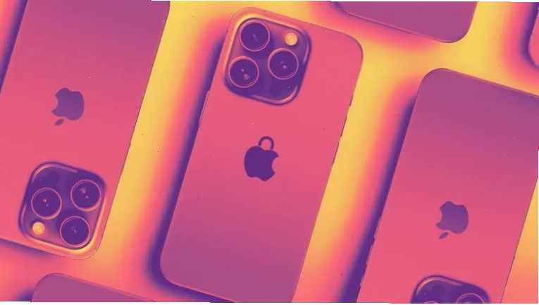 Các mặt lưng iPhone xếp cạnh nhau, tượng trưng cho sự đồng bộ và bảo mật
