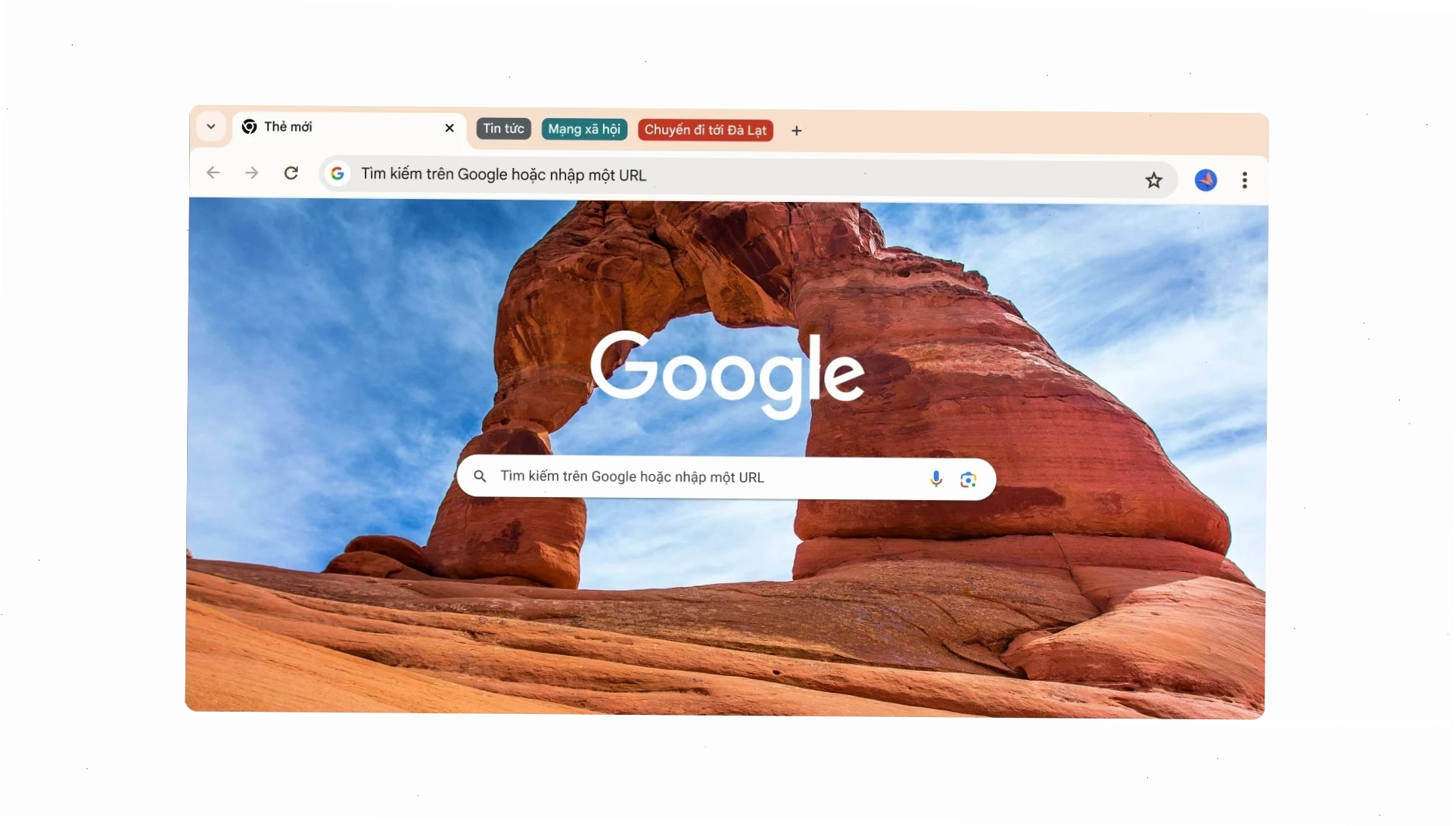 Các tùy chọn chủ đề màu sắc trong Google Chrome