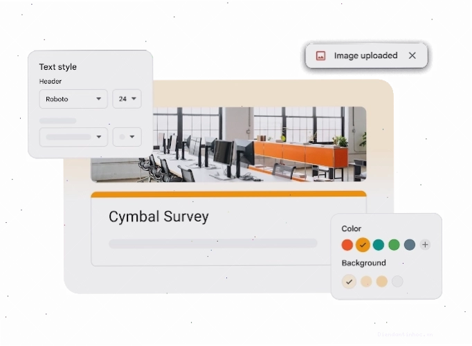 Các tùy chọn tùy chỉnh giao diện khảo sát trên Google Forms