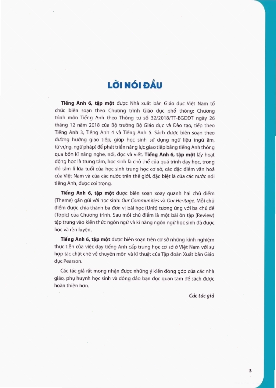 Các Unit trong sách Tiếng Anh lớp 6