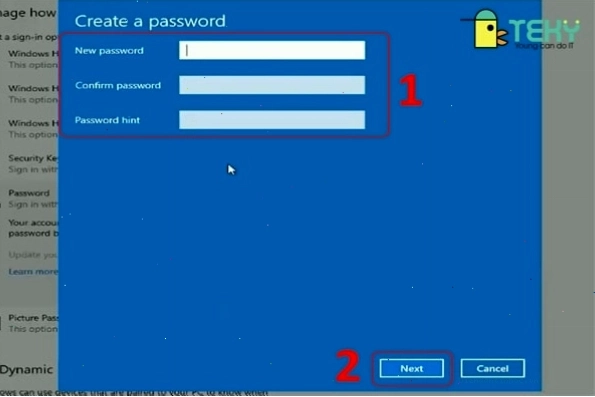 Cách cài mật khẩu cho Windows 10 Bước 2.2