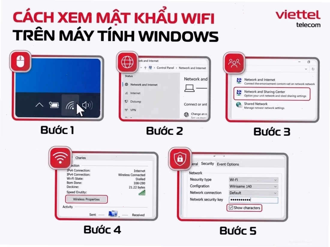 Cách lấy mật khẩu WiFi trên máy tính Windows qua Settings