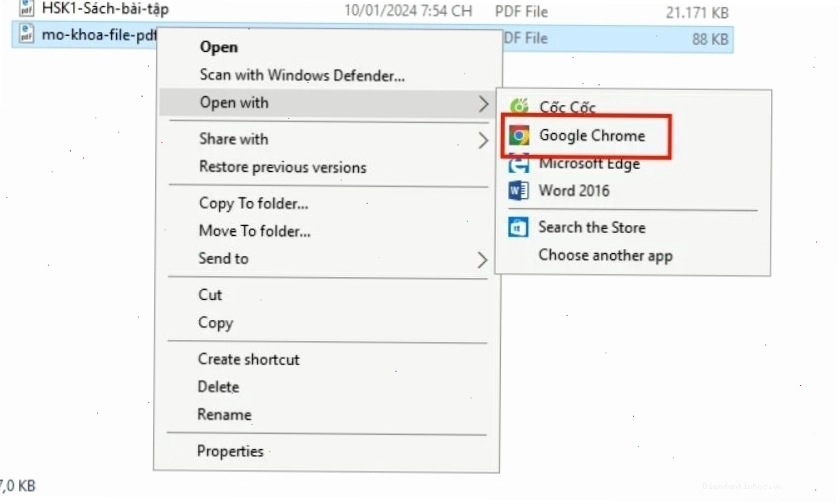 Cách mở khóa file PDF bằng tính năng Print to PDF trên trình duyệt