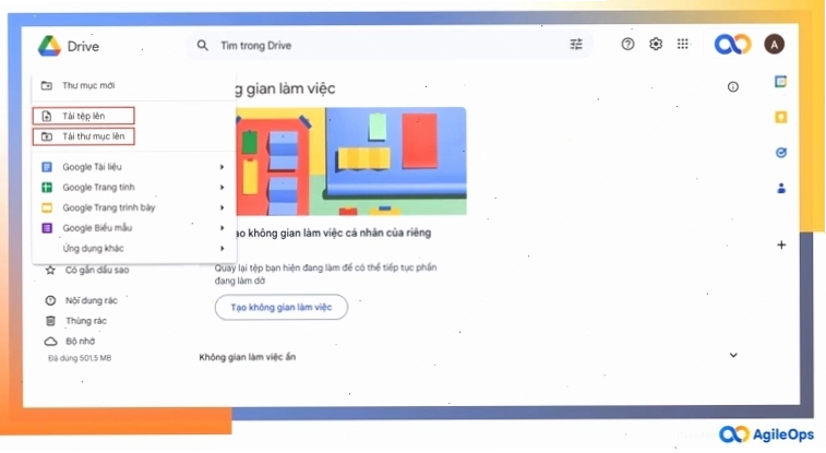 Cách tải tệp lên Google Drive và tổ chức thư mục hiệu quả