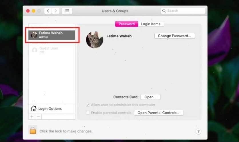 Cài đặt password hint trên Macbook
