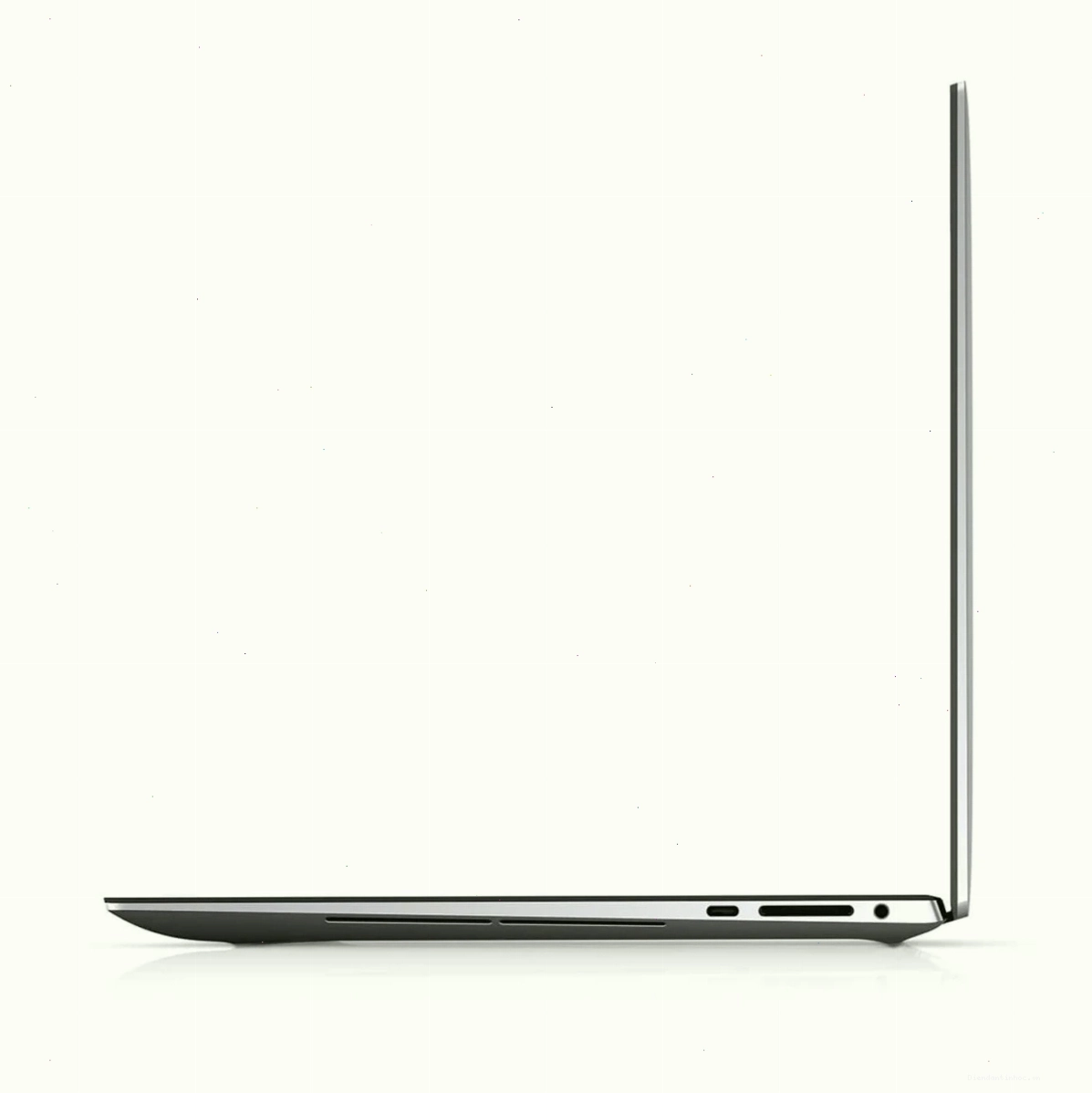 Cận cảnh bản lề và khu vực chiếu nghỉ tay bằng sợi carbon trên Dell Precision 5550