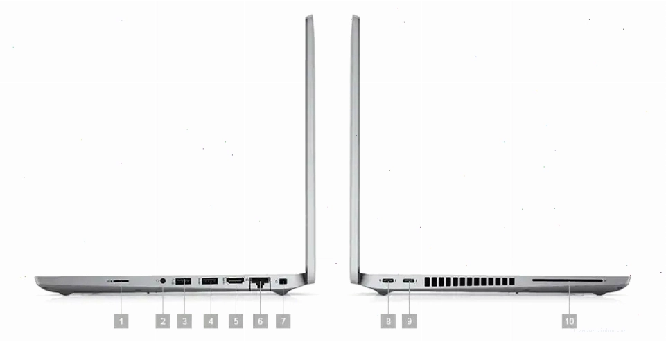 Cận cảnh bàn phím và touchpad của Dell Latitude 5420