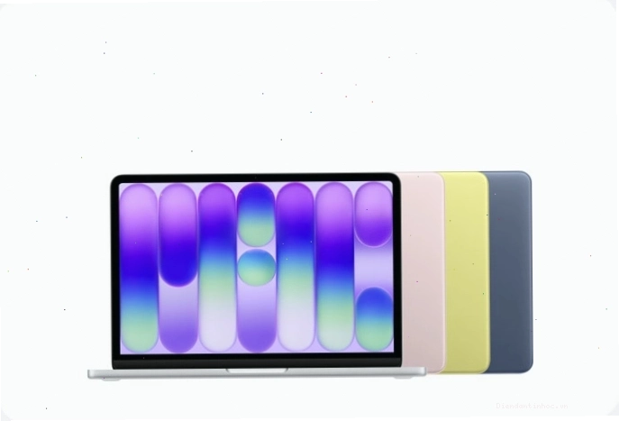 Cận cảnh chiếc MacBook Neo mới với thiết kế mỏng nhẹ và màu sắc thời thượng