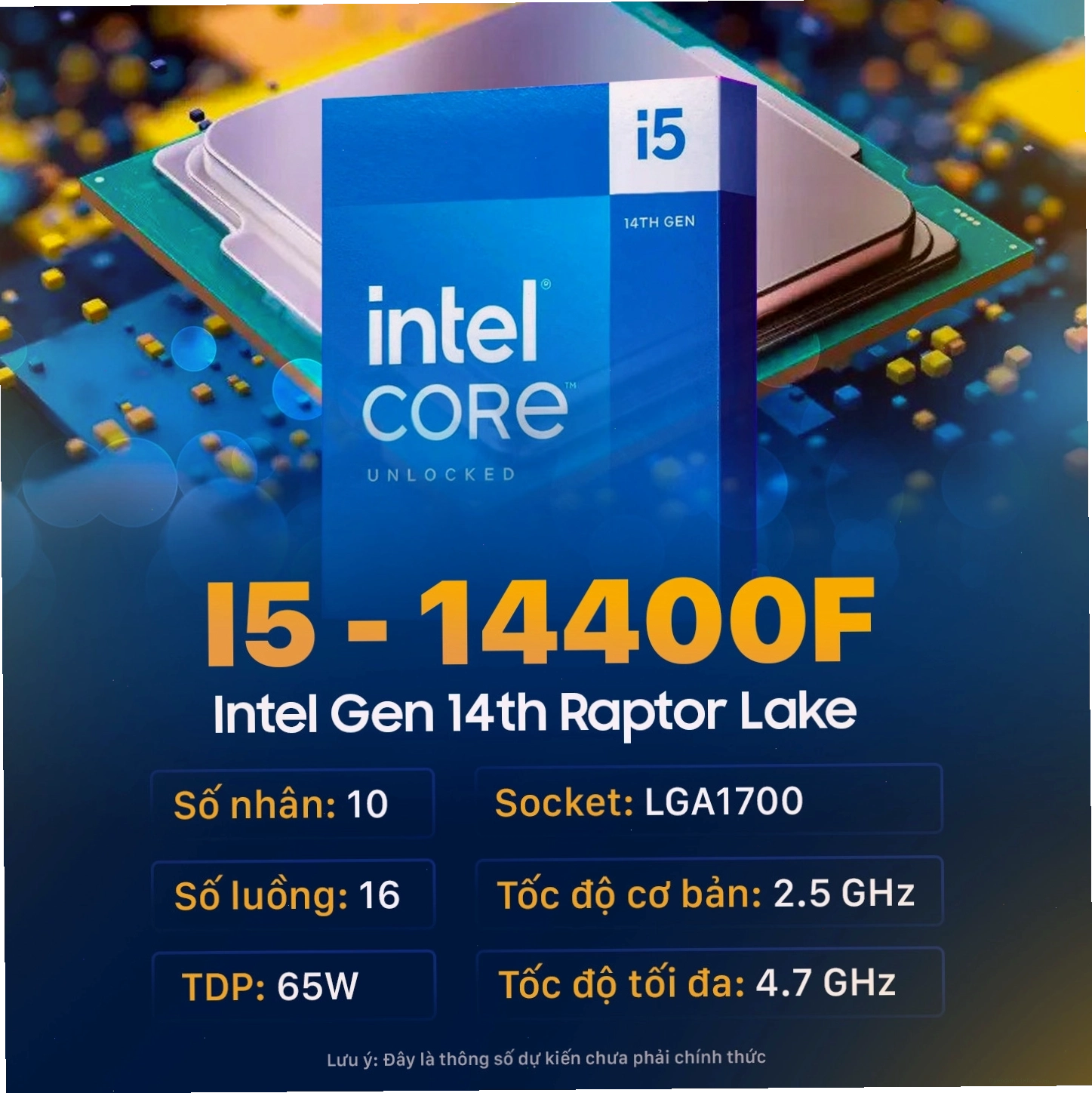 Cận cảnh CPU Intel Core i5 14400F