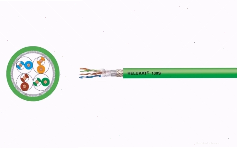 Cáp Ethernet HELUKAT® 100S CAT.5e 1000 V SF/UTP PUR CHAIN