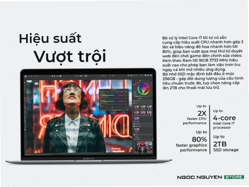 Card đồ họa Iris Plus Graphics trên MacBook Air 2020
