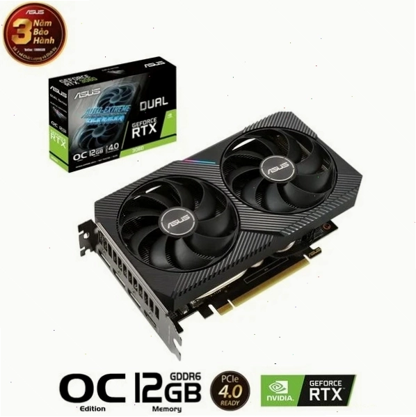 Card màn hình ASUS Dual GeForce RTX 3060 OC Edition 12GB V2