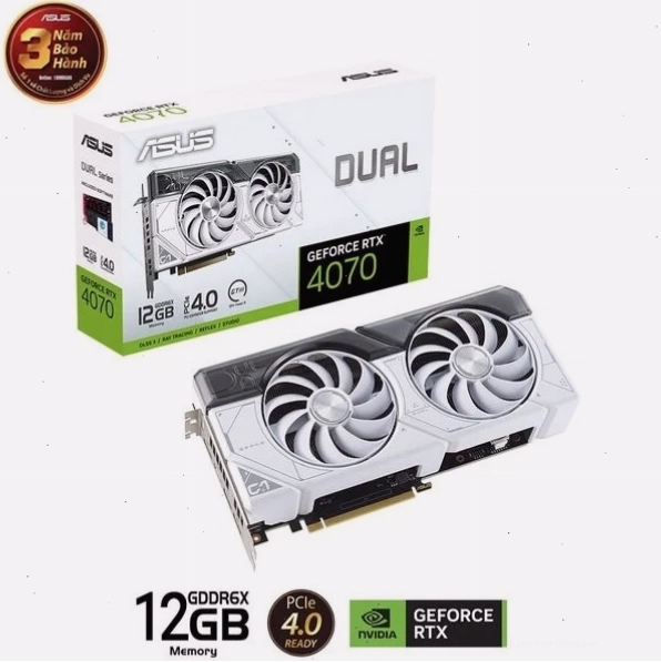 Card màn hình ASUS Dual GeForce RTX 4070 White 12GB