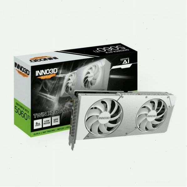 Card màn hình INNO3D GeForce RTX 5060 Ti 8GB Twin X2 OC WHITE