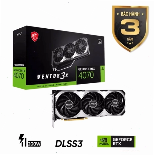 Card màn hình MSI GeForce RTX 4070 VENTUS 3X 12GB