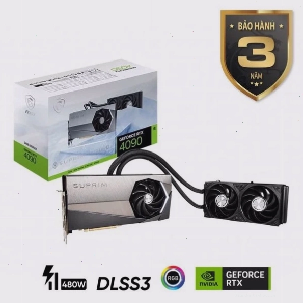 Card màn hình MSI GeForce RTX 4090 SUPRIM LIQUID 24G