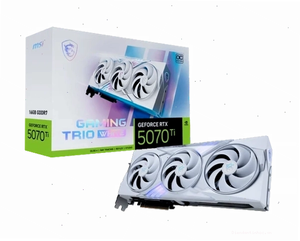 Card màn hình MSI GeForce RTX 5070 Ti 16G GAMING TRIO OC White