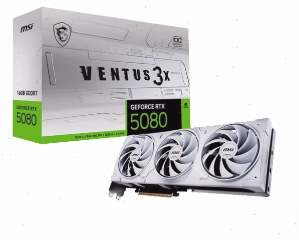Card màn hình MSI GeForce RTX 5080 16G VENTUS 3X OC White