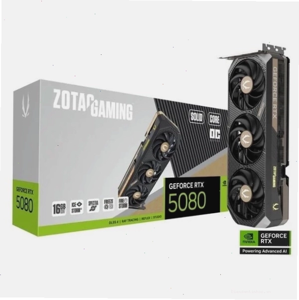 Card màn hình Zotac GeForce RTX 5080 Solid Core OC 16GB