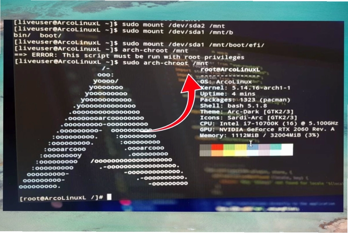 Cấu hình Arch Linux trên máy chủ