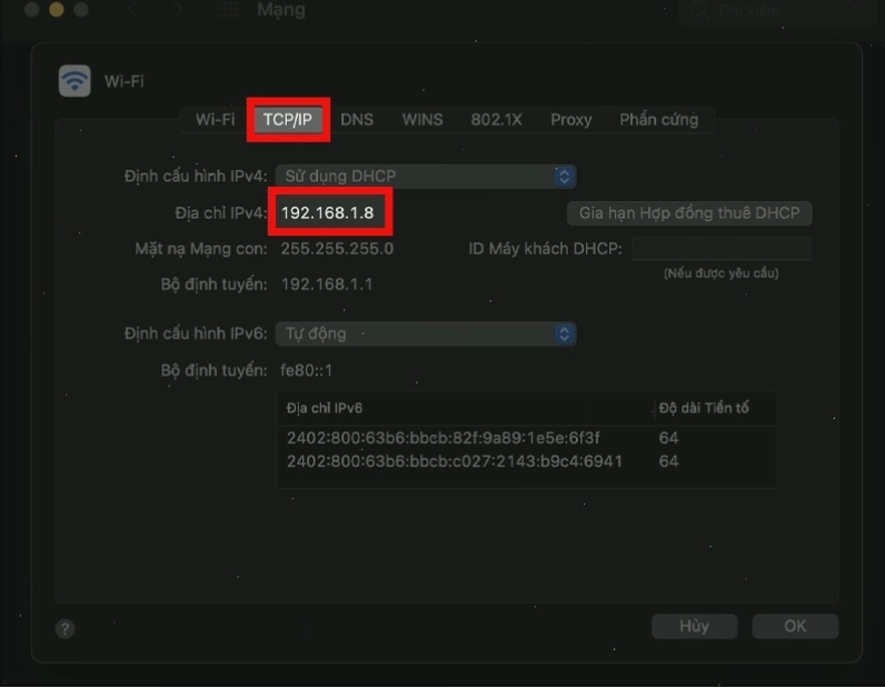 Cấu hình IP trên máy Mac