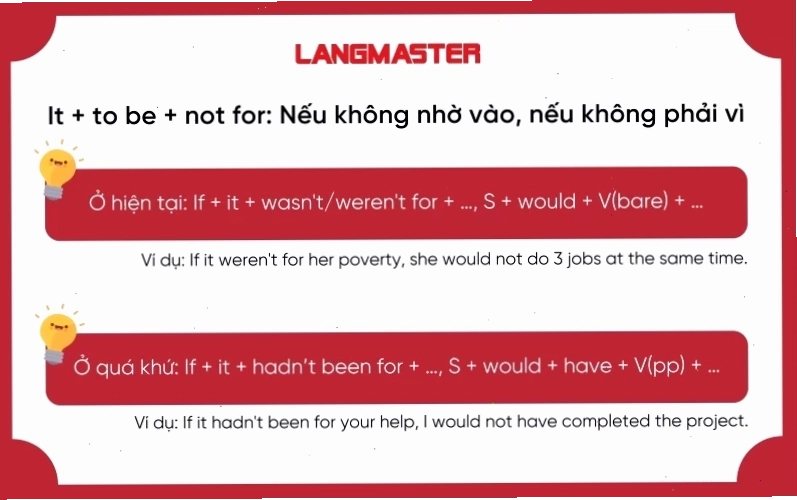 Cấu trúc câu điều kiện với It not for