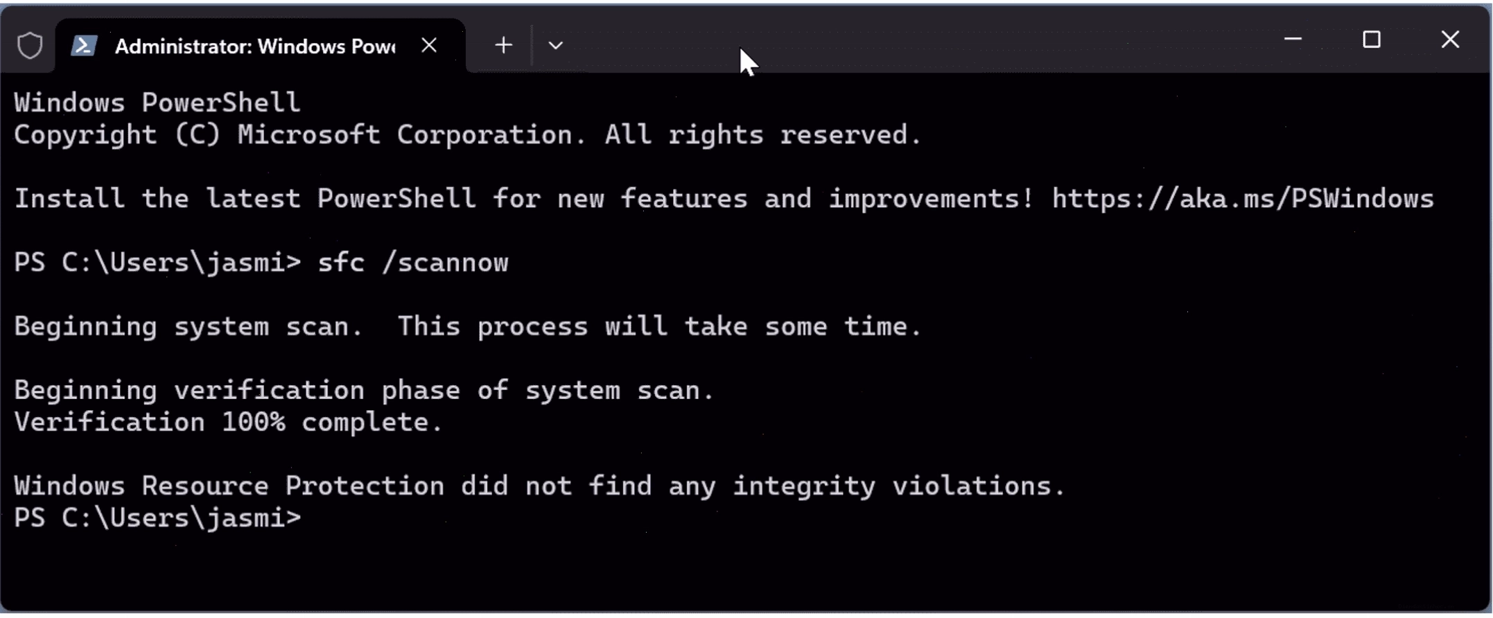 Chạy lệnh sfc /scannow trong Command Prompt