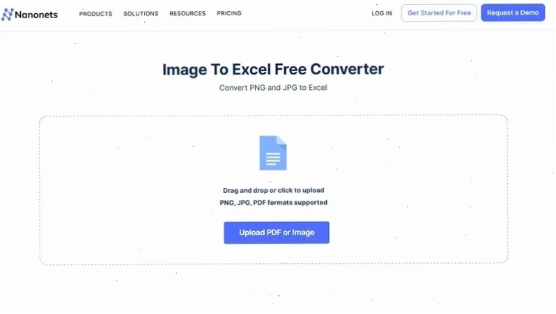 Chi tiết cách chuyển đổi ảnh sang file Excel với Nanonets