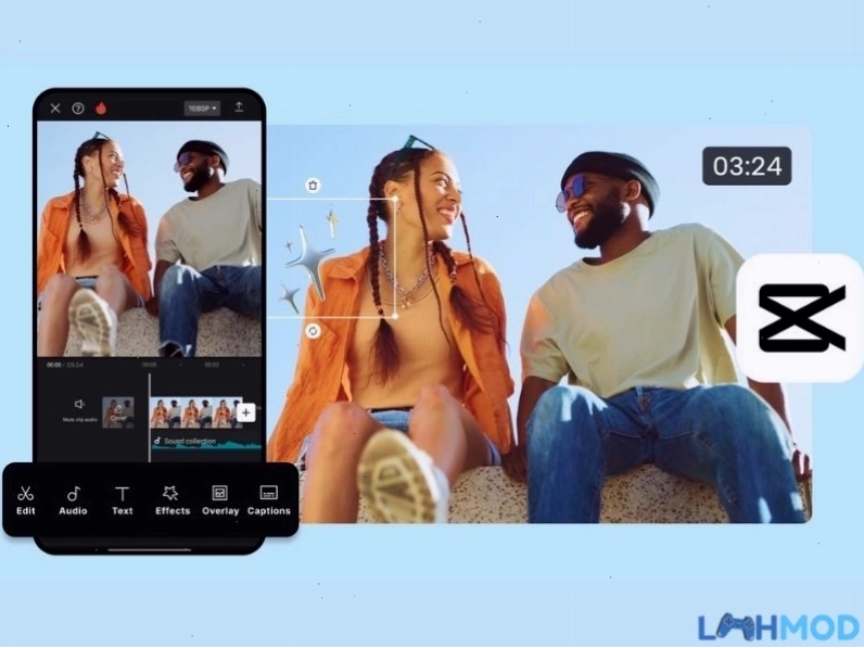 Chỉnh sửa video nhanh gọn trong CapCut Pro APK Phanmem123