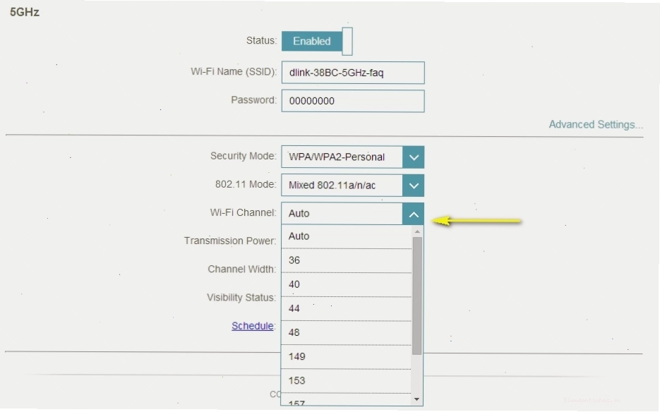 Chọn kênh WiFi cho băng tần 5 GHz